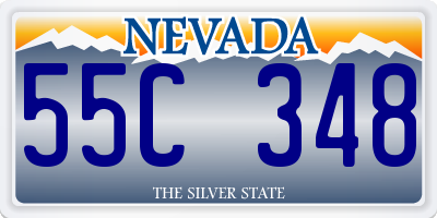 NV license plate 55C348