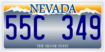NV license plate 55C349
