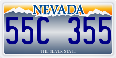NV license plate 55C355