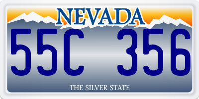 NV license plate 55C356