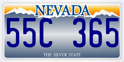 NV license plate 55C365