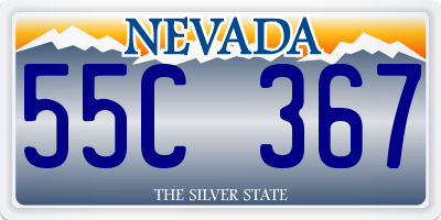 NV license plate 55C367