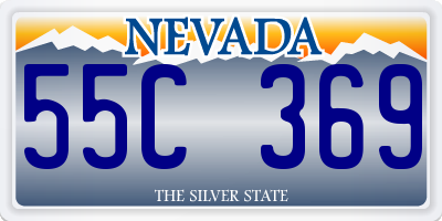 NV license plate 55C369