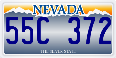 NV license plate 55C372