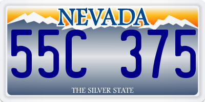 NV license plate 55C375