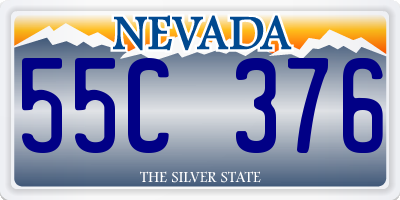 NV license plate 55C376