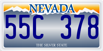 NV license plate 55C378