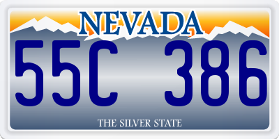 NV license plate 55C386