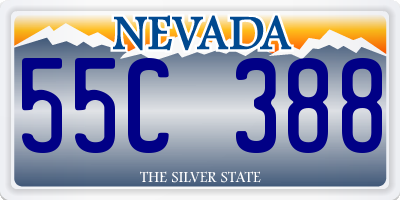 NV license plate 55C388