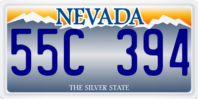 NV license plate 55C394