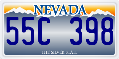 NV license plate 55C398