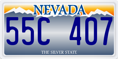 NV license plate 55C407