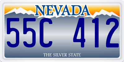 NV license plate 55C412