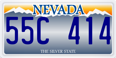 NV license plate 55C414