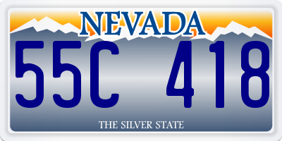 NV license plate 55C418