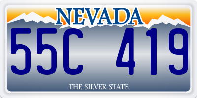 NV license plate 55C419