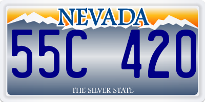 NV license plate 55C420