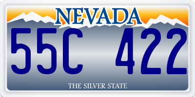 NV license plate 55C422