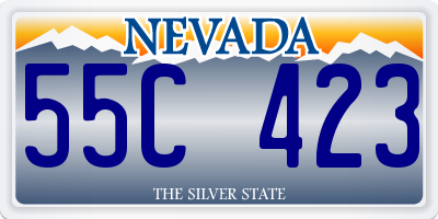 NV license plate 55C423
