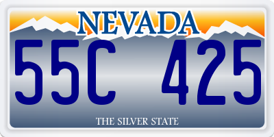 NV license plate 55C425