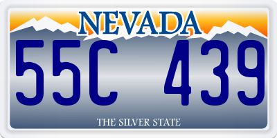 NV license plate 55C439