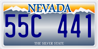 NV license plate 55C441
