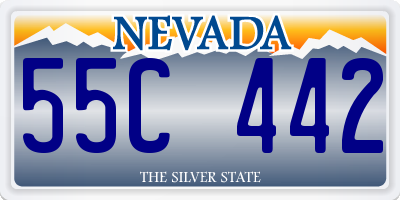 NV license plate 55C442