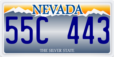 NV license plate 55C443