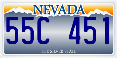 NV license plate 55C451