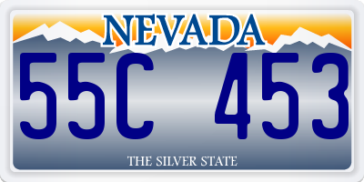 NV license plate 55C453