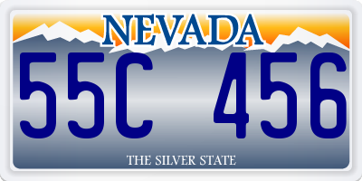 NV license plate 55C456