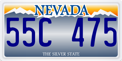 NV license plate 55C475