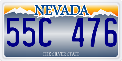 NV license plate 55C476
