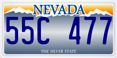 NV license plate 55C477