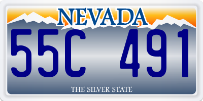NV license plate 55C491