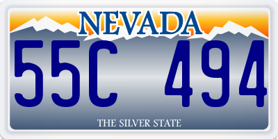 NV license plate 55C494