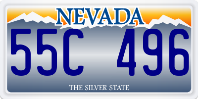NV license plate 55C496