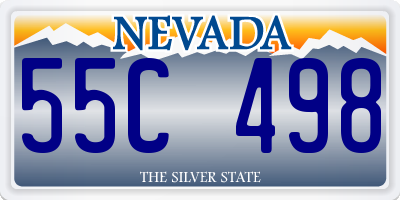 NV license plate 55C498