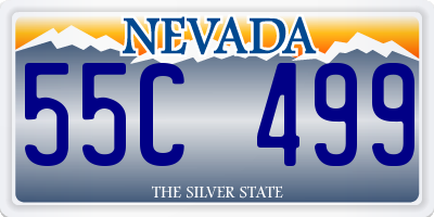 NV license plate 55C499