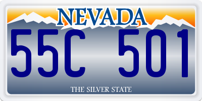 NV license plate 55C501