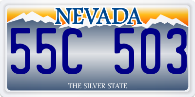 NV license plate 55C503