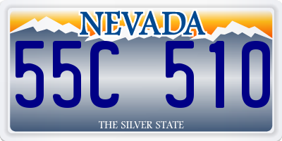 NV license plate 55C510