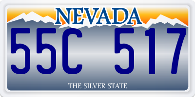 NV license plate 55C517