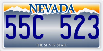 NV license plate 55C523