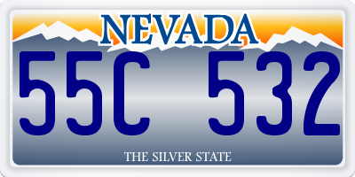 NV license plate 55C532