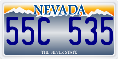 NV license plate 55C535