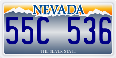 NV license plate 55C536