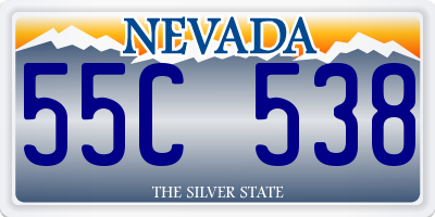 NV license plate 55C538