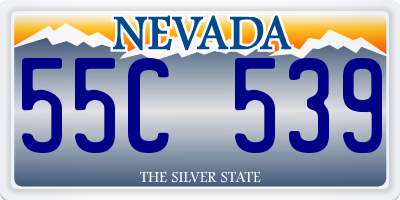 NV license plate 55C539