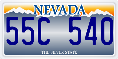 NV license plate 55C540